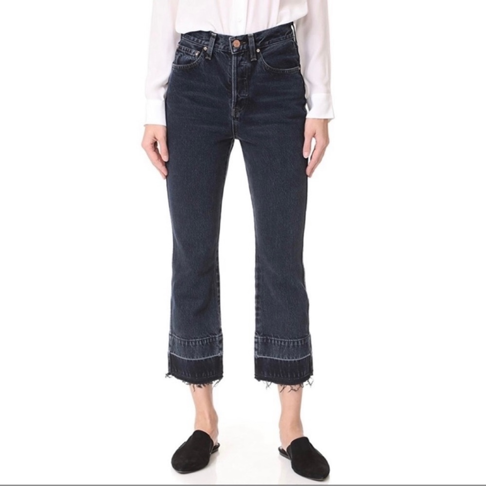 ayr styx jeans flare high rise gray size 28 DR